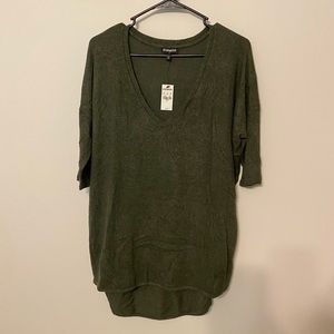 Express Olive green half sleeve sweater